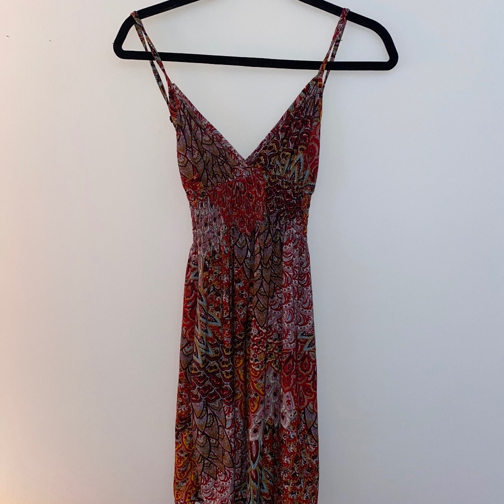 Red Boho Strappy Dress